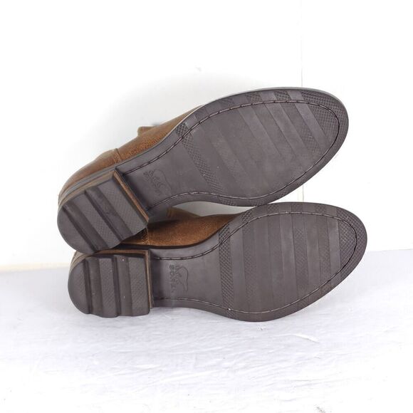 Sorel Women's Lolla II US 8,5 Brown Leather Cut-Out Ankle Booties Boots - Picture 14 of 16